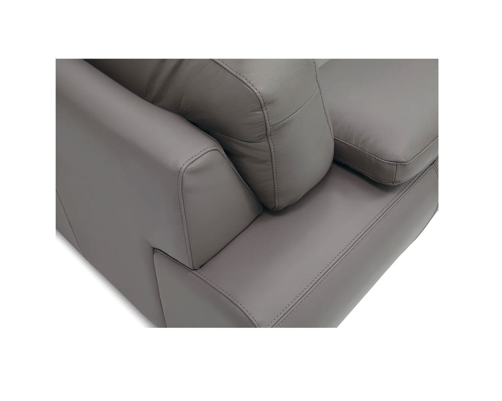 Miami 77319 Sofa (98") +100 leathers - Details like decorative pulls, bench seating and a sculptural padded arm