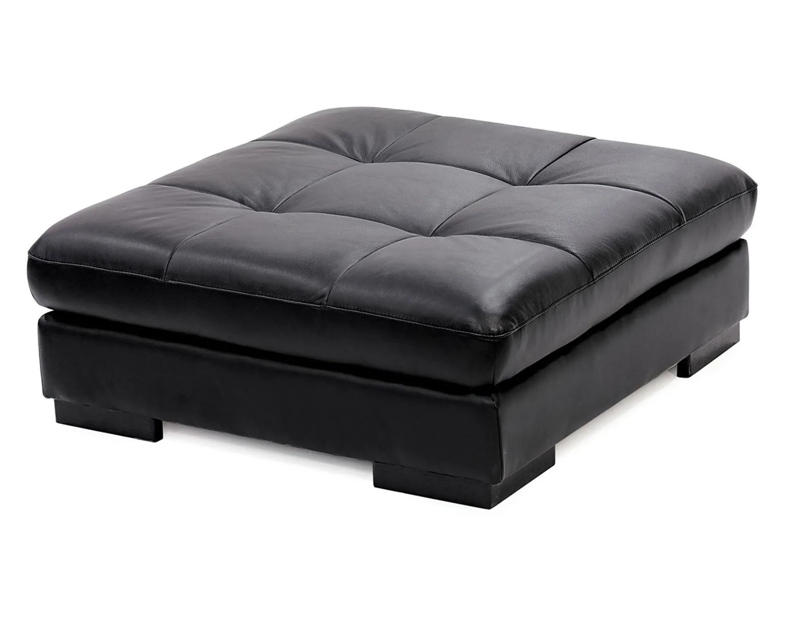 Miami 77319 Leather Wide Chair (55") +100 leathers - Miami Square Cocktail Ottoman 39" x 39"