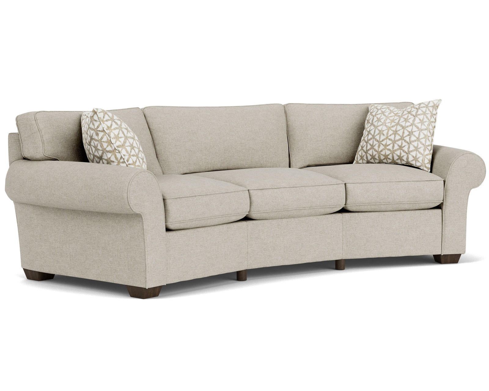 Vail  7305 Conversation Sofa (+100 fabrics) 107" - Features the Flexsteel Blue Steel Seat Spring never needs replacing.