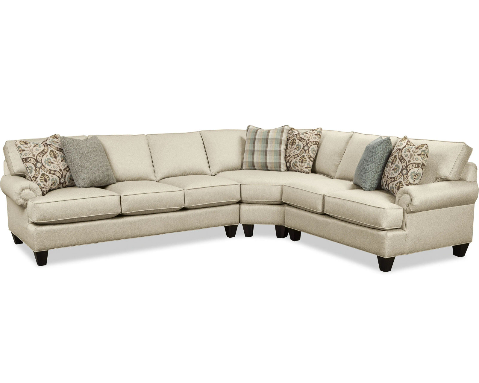 C9 Sleeper Sectional (+100 Performance fabrics) Make it Yours - Sleeper Sectional Layout G: Panel Arms (With Nailheads), Box Back with Tapered Legs