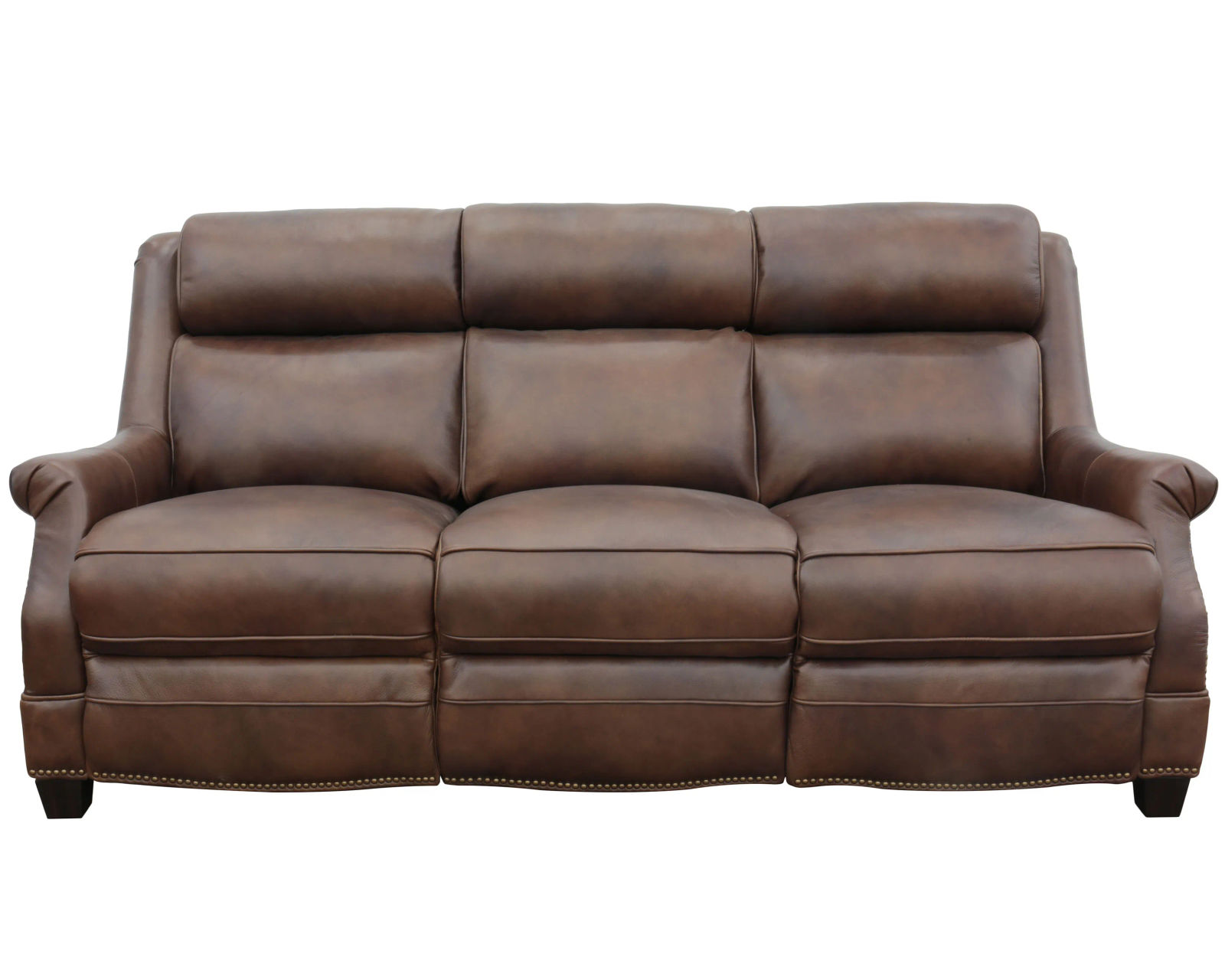 Warrendale 83" Leather Power Headrest Power Reclining Sofa (Blue) In stock - Also available in leather color Cognac