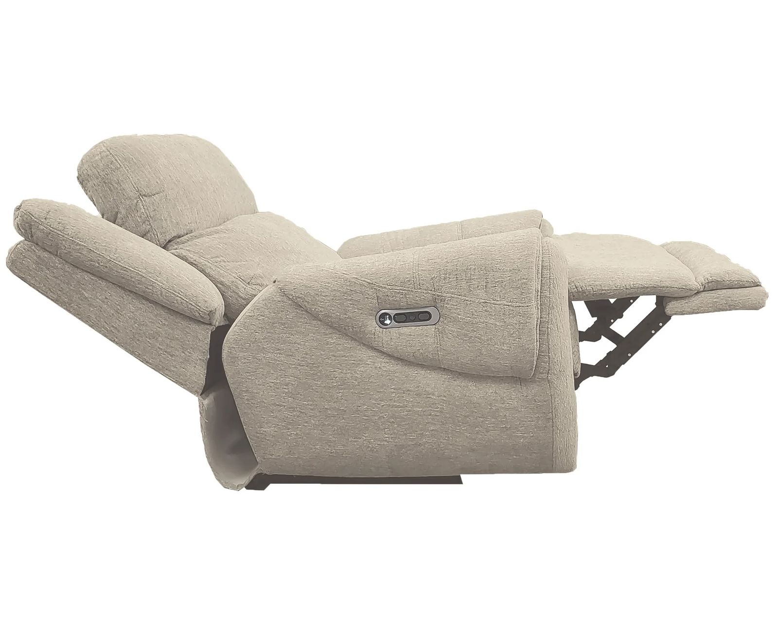 Spencer 91" Power Headrest Power Reclining Sofa Pebble (In stock - Fast shipping) - Spencer Power Headrest Power Recliner