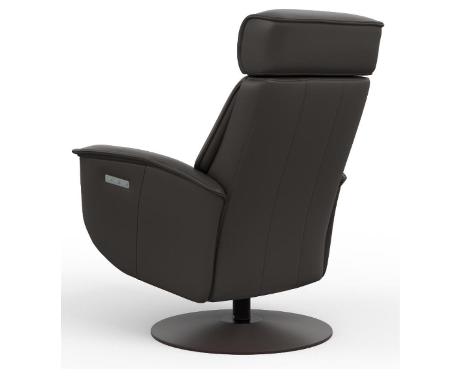 Bo Cordless Dual Power Leather Recliner Slate (2 Sizes) In stock - Fast shipping - Cordless - built in battery pack - no wall outlet required
