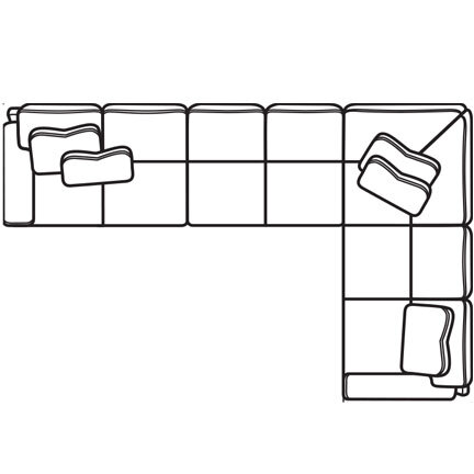 Layout N: Three Piece Sectional 152" x 98"