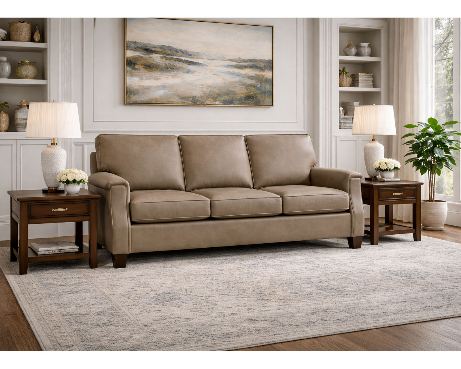 Salem 88" Leather Sofa (+29 Leathers) - 29 Top-Grain Leather Choices