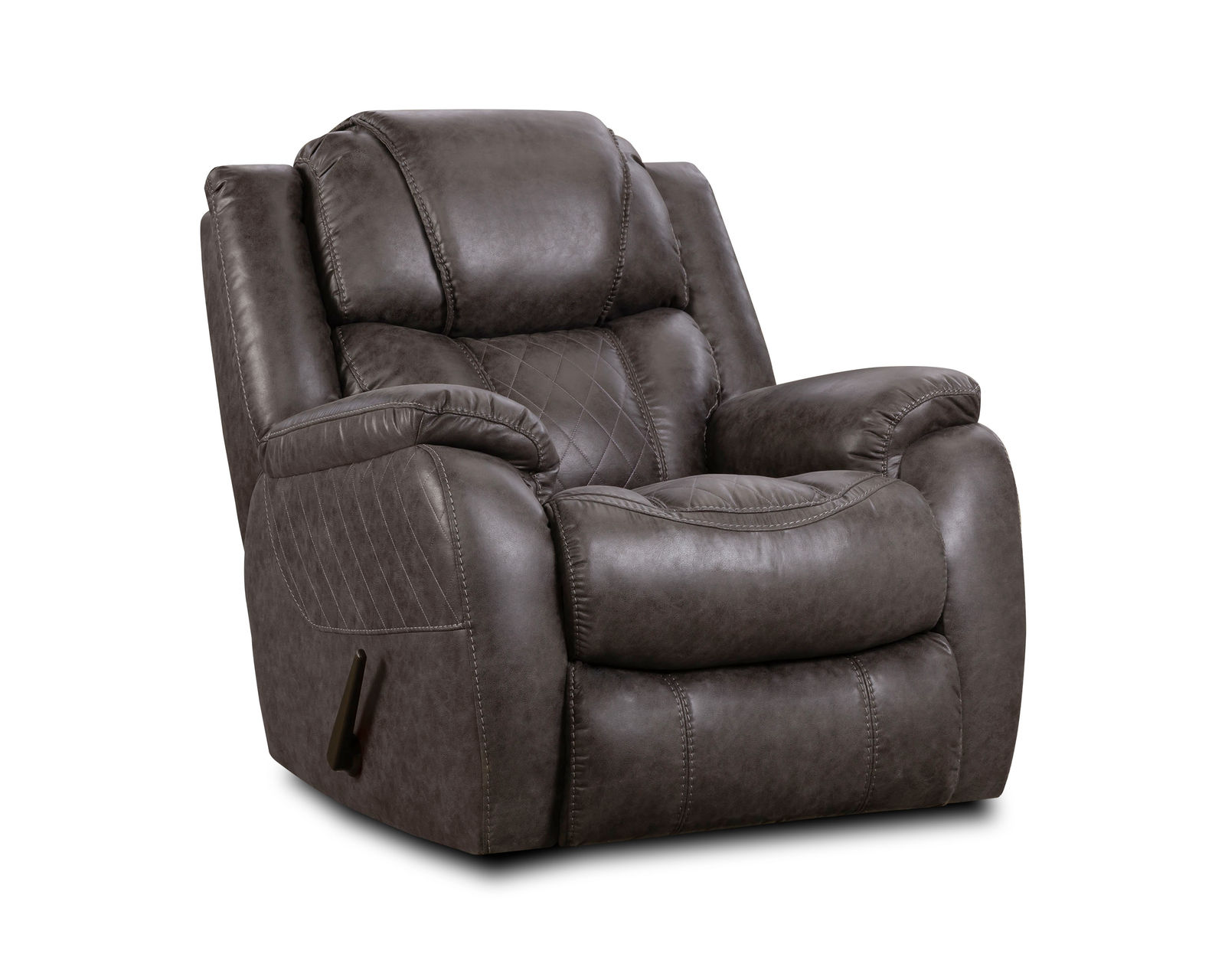 Rayna 88" Double Reclining Sofa Grey (In stock) - Rayna Rocker Recliner