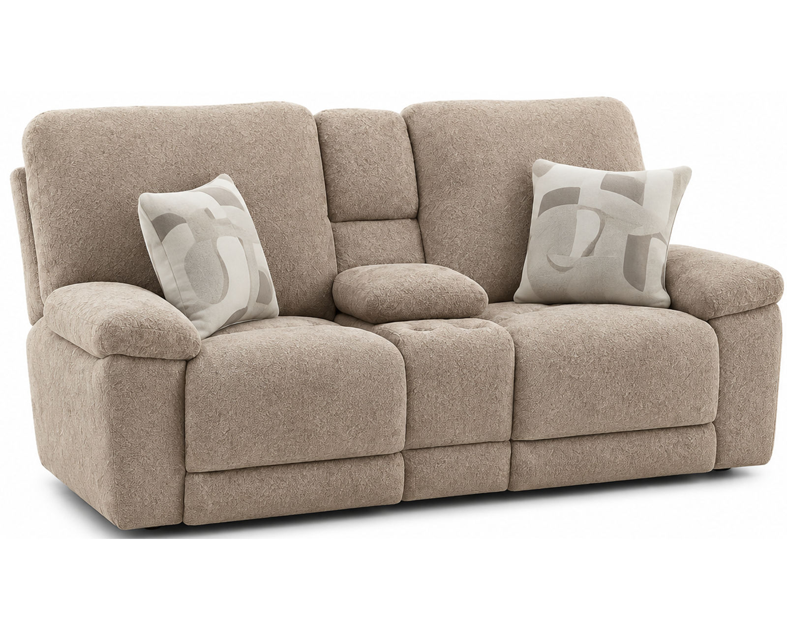 Beacon 88" Lay Flat Triple Reclining Sofa with Center Drop Down Table and Arm Storage - Beacon Lay Flat Triple Power Reclining Console Loveseat with Storage - Reading Lights - USB and Power