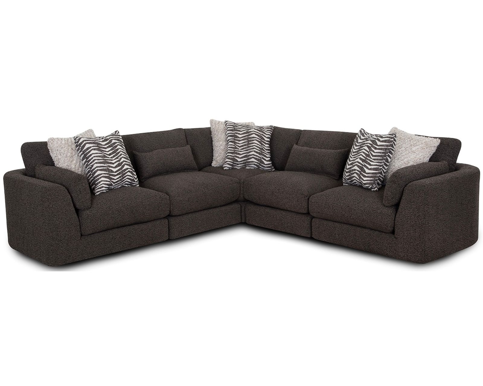 Laney 938 Modular Sectional (Modern Comfort with a Softer Point of View) - Layout C: Five Piece Sectional 117" x 117"