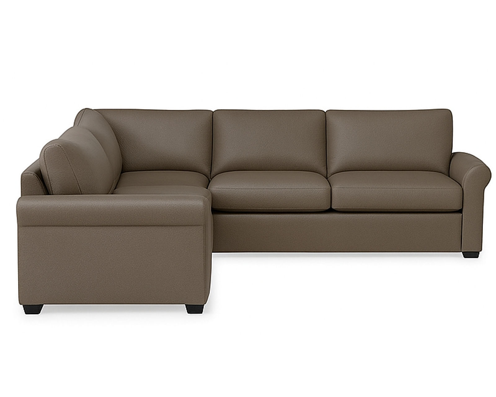 Madison 77656 Roll Arm Sectional (+100 leathers) - Layout P:  Three Piece Sectional 110" x 110"