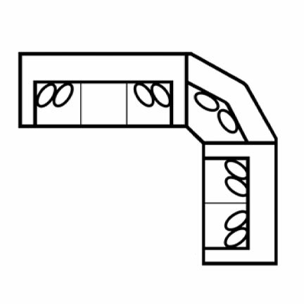 Layout A: Three Piece Sectional 145" x 119"