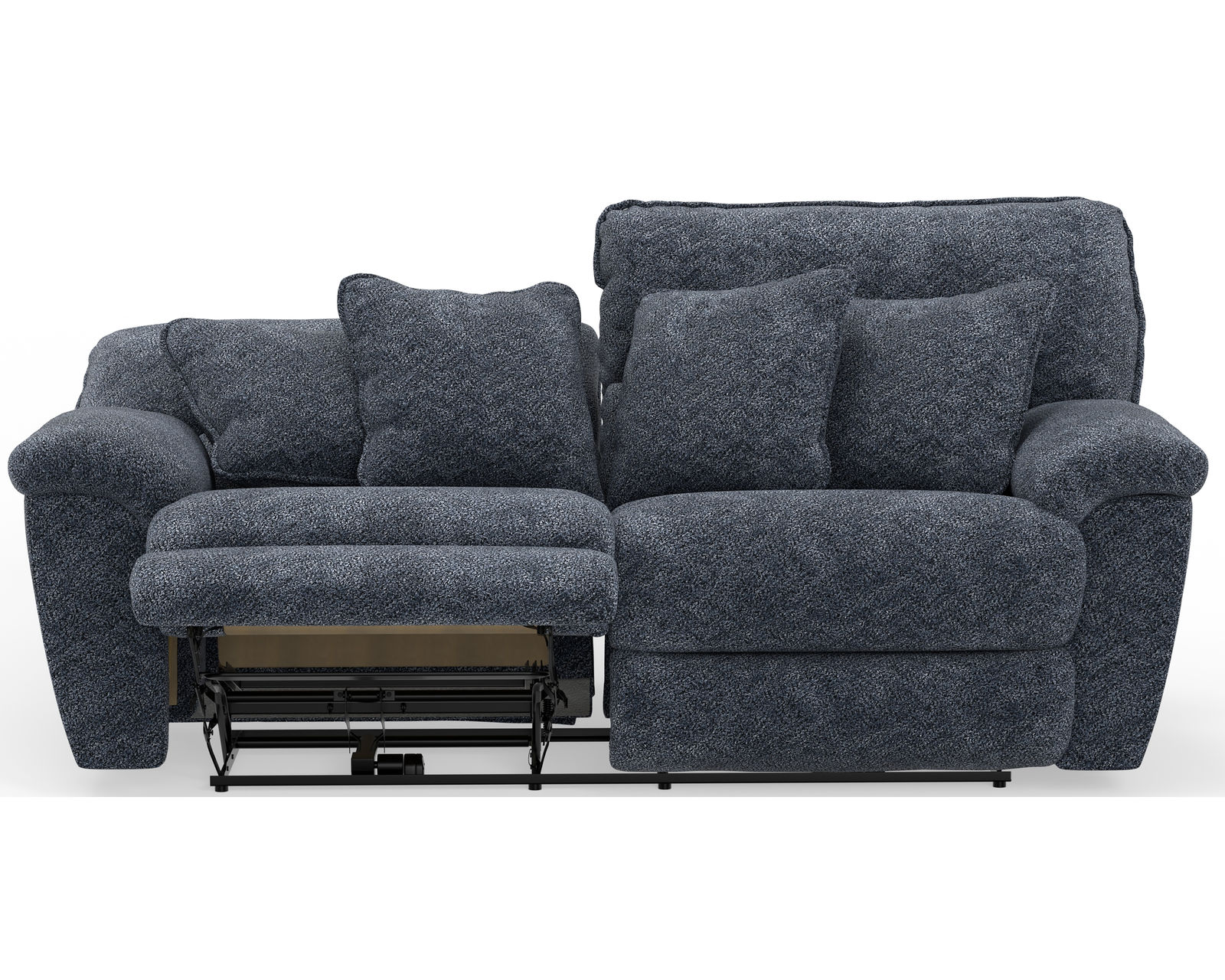 Paxon 90" Power Reclining Sofa with Power Headrests & Deep Seat Recline - 400 lb. per seat (includes pillows) - Features a lay-flay reclining mechanism (like a bed)