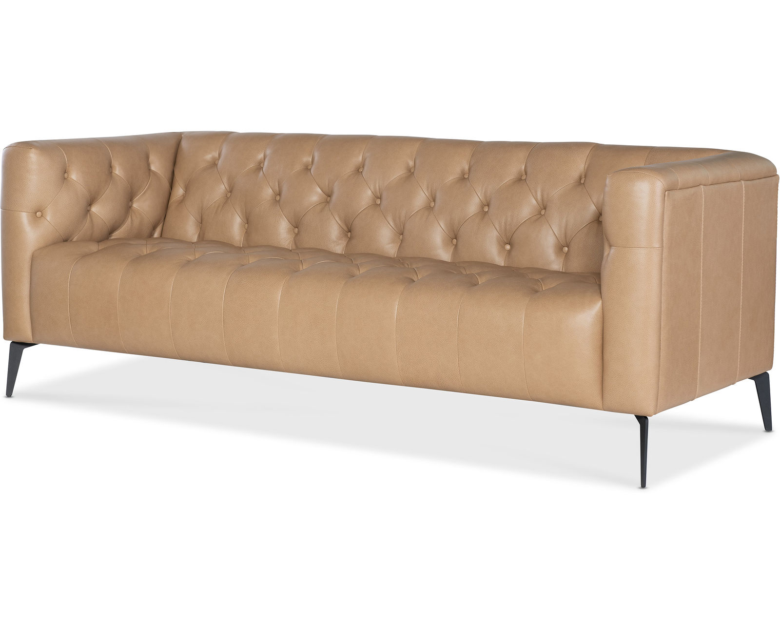 Nicolla Leather Sofa Stone 84" (In stock)