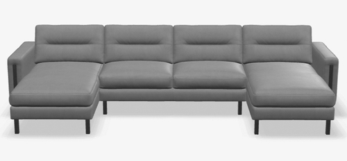 Layout H: Three Piece Sectional 61" x 137" x 61"