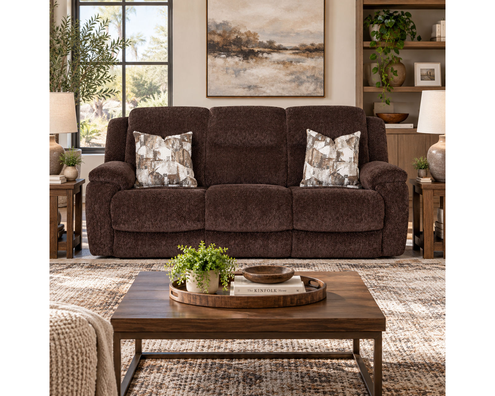 Heston 90" Reclining Sofa with Drop-Down Table & Cupholders (Plush Comfort. Smart Convenience. Designed Around the Way You Relax) - Real Comfort. Proven Strength.