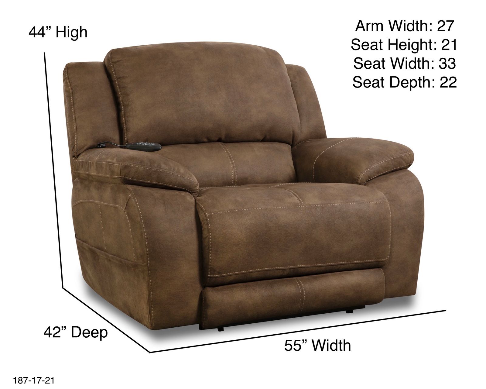 Harley 84" Triple Power Reclining Console Loveseat Whiskey (In stock) - Harley Triple Power Reclining Chair and Half