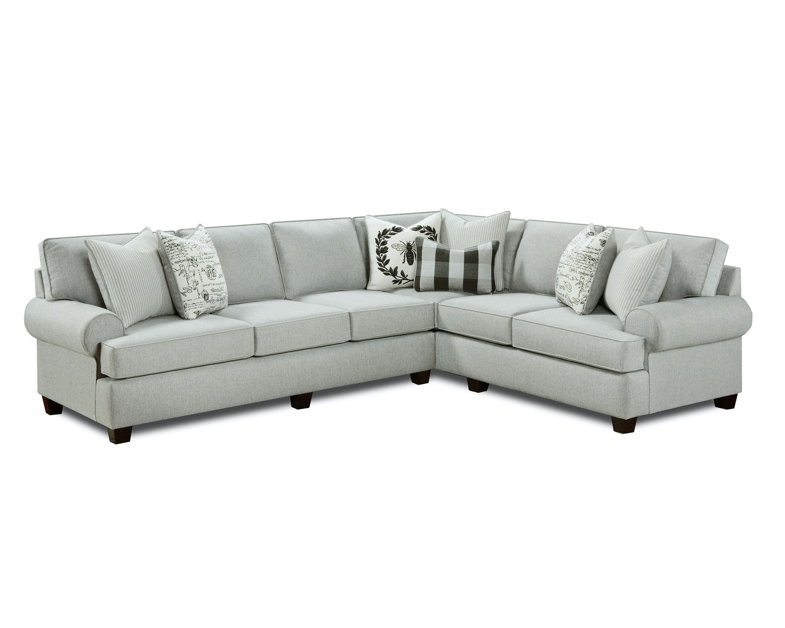 Dizzy Iron Two Piece Sectional (Includes pillows) - 134" x 120"