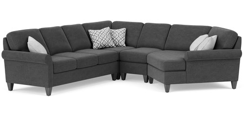 Layout O: Four Piece Sectional. 110" x 117" x 61"