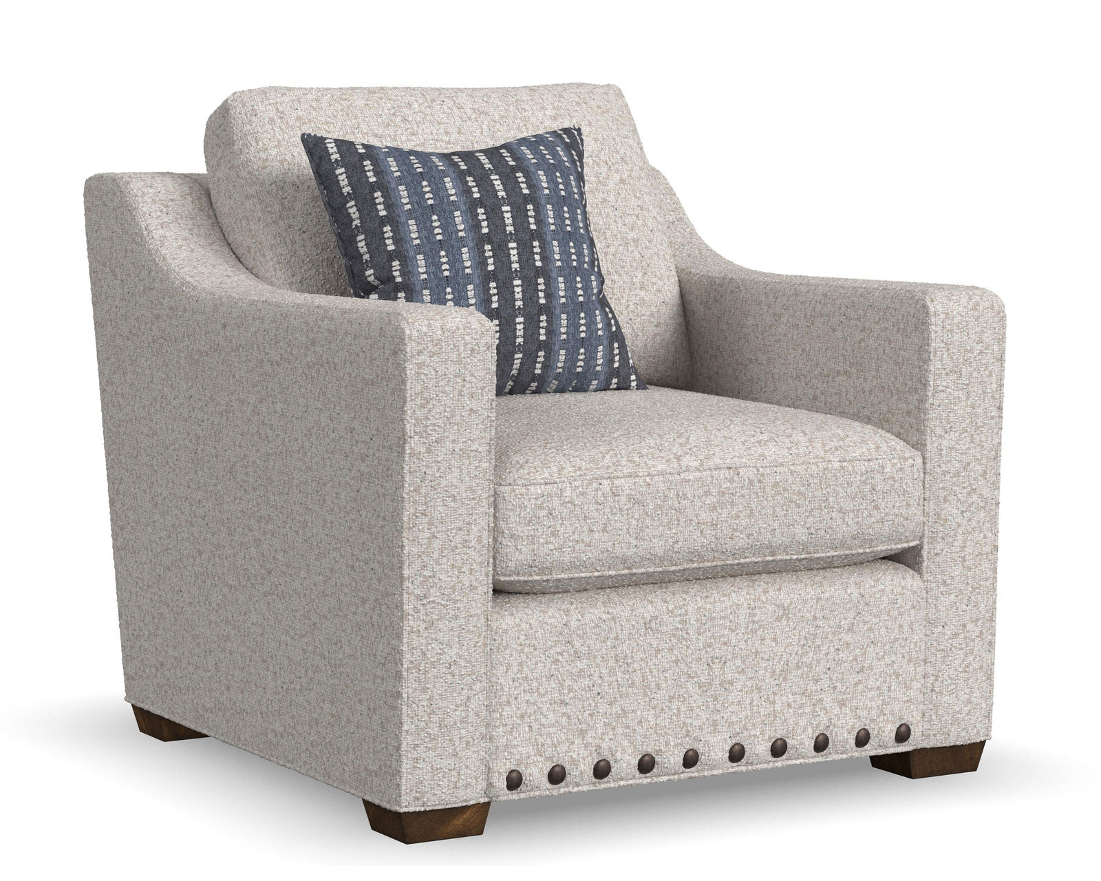 Milo 7050 Sofa (97") +100 fabrics - Milo Chair with Nailhead Trim