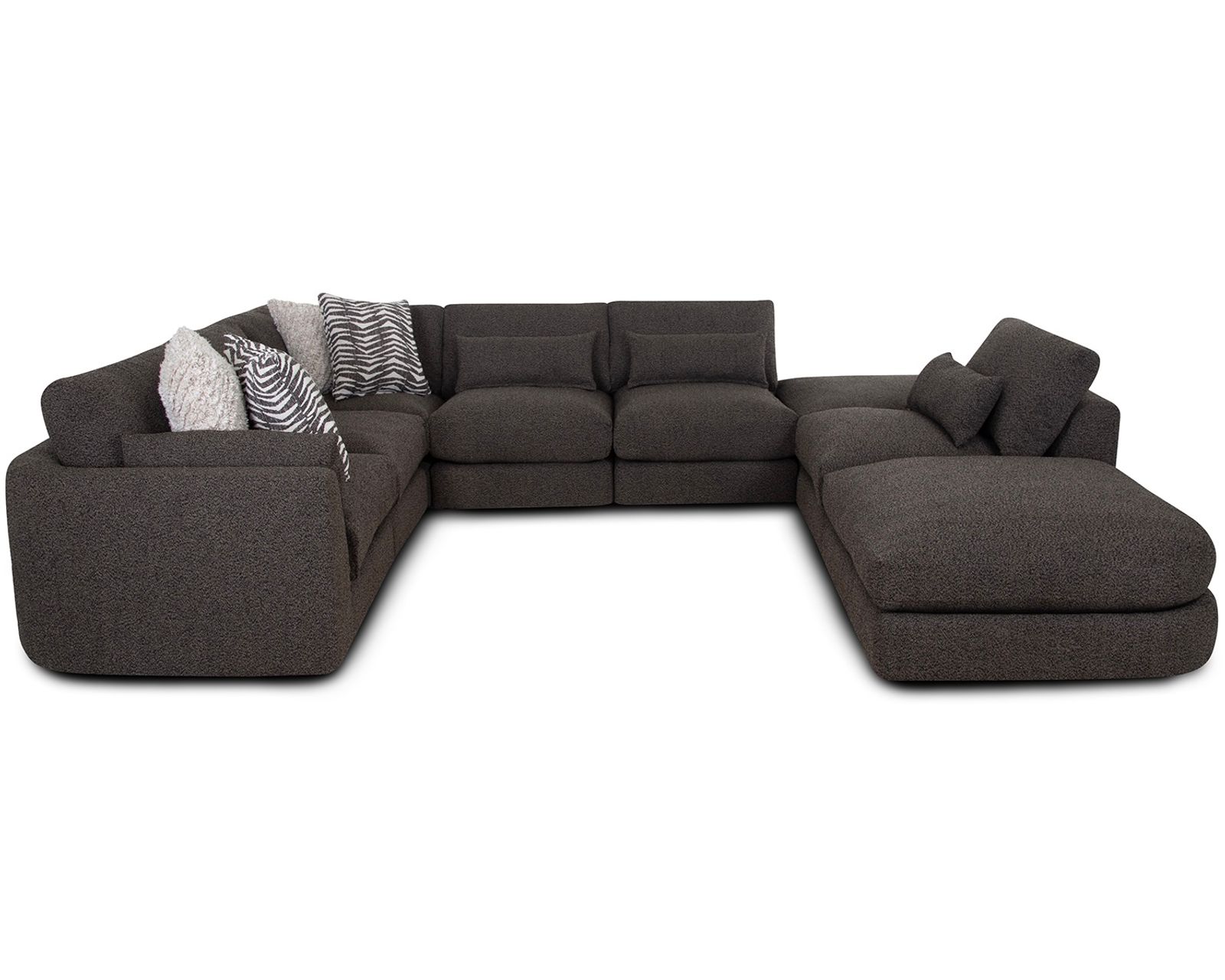 Laney 938 Modular Sectional (Modern Comfort with a Softer Point of View) - Layout F: Eight Piece Sectional 117" x 150" x 117"
