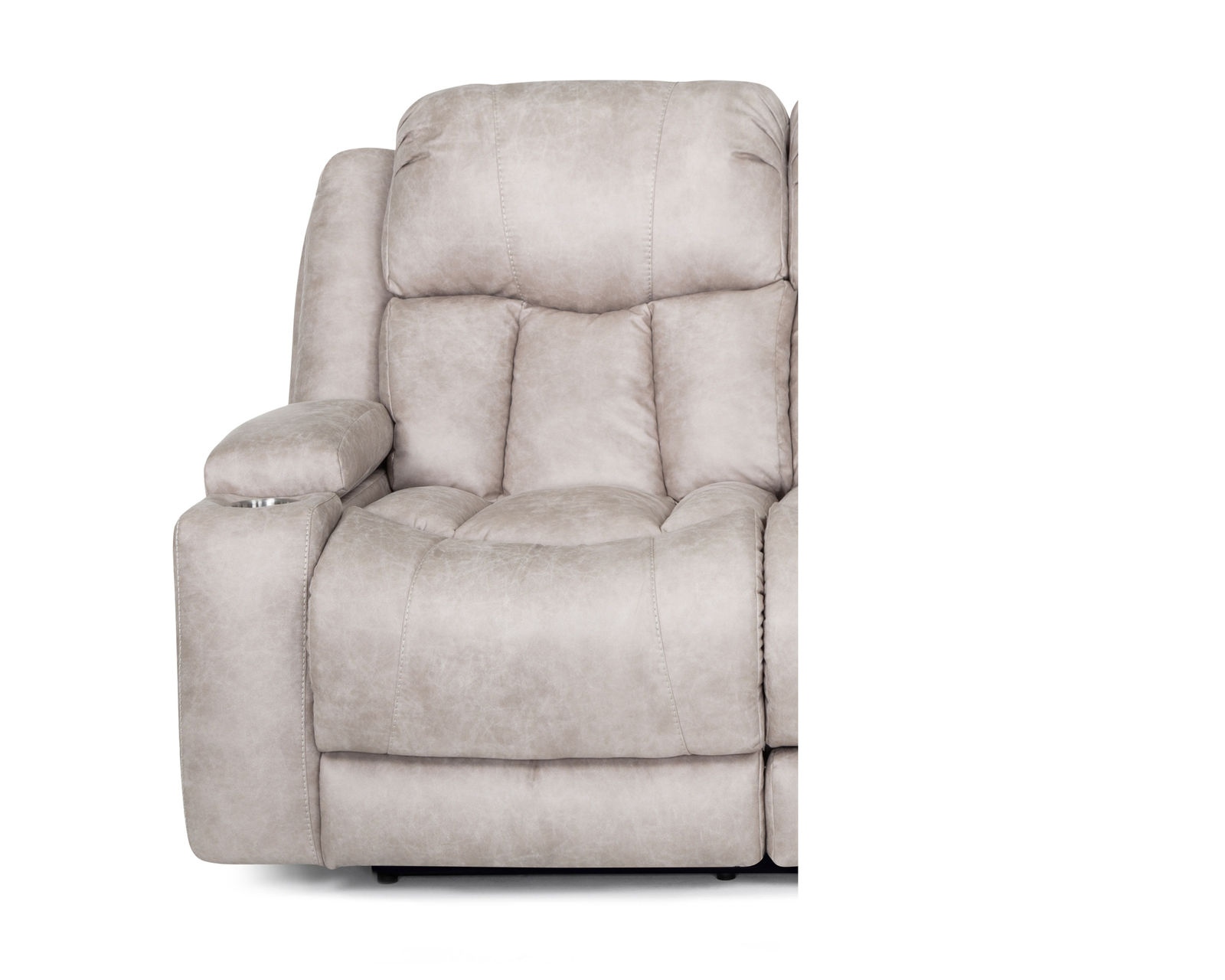 Denali Power Rocker Recliner w/ Power Headrest, Cupholders, Storage & Massage (+3 colors) - Mist (Leather like fabric)