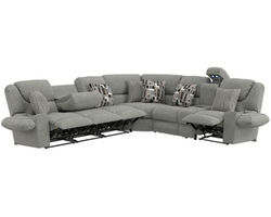 Quinn Three-Piece Reclining Sectional - Entertainment, Storage, Heat &amp; Massage—Built Into One Incredible Sectional.