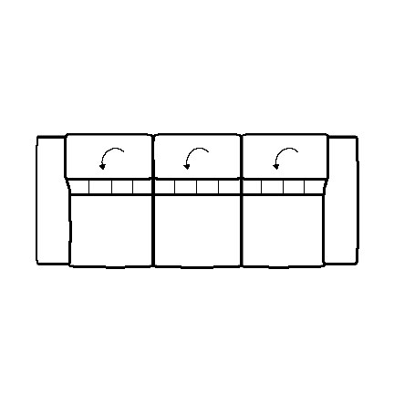 Layout A: Three Piece Sectional 102" wide (2 recliners)