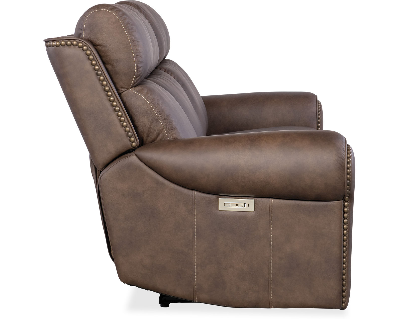 Duncan Triple Power Reclining Sofa 90" Brown (In stock) - Duncan Power Sofa with Power Headrest & Lumbar