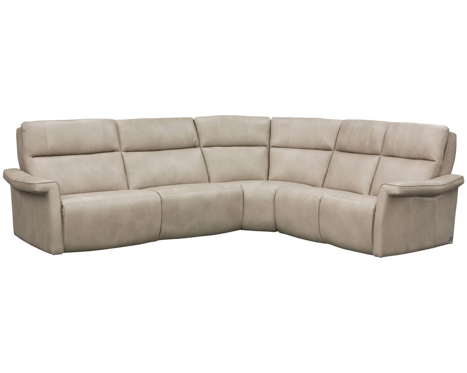 Finn 4022 Power Headrest Power Reclining Sectional (standard and wide seat widths) +140 leathers - Layout B: Five Piece Wide Sectional 118" x 118" (2 recliners)