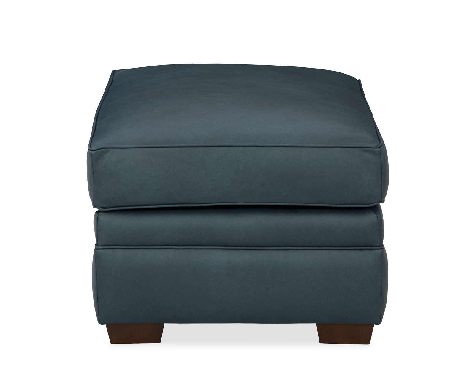 L9 Leather Chair (40+ colors) Make it Yours - Ottoman shown with standard welt