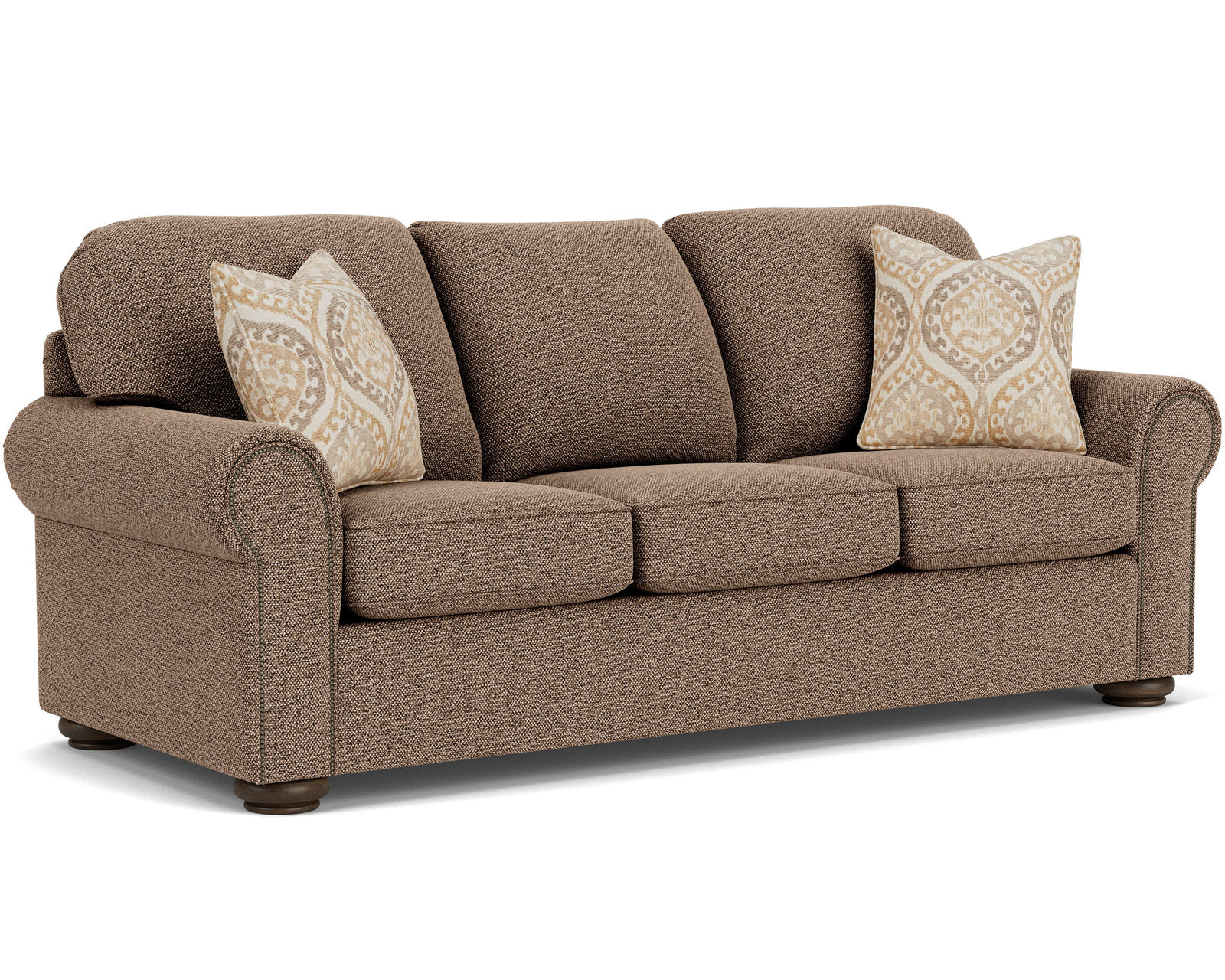 Preston 5536 Nailhead Sofa (100+ fabrics) - High resiliency foam core seating cushions 2lb to 2.5 lb (Industry standard 1.8)