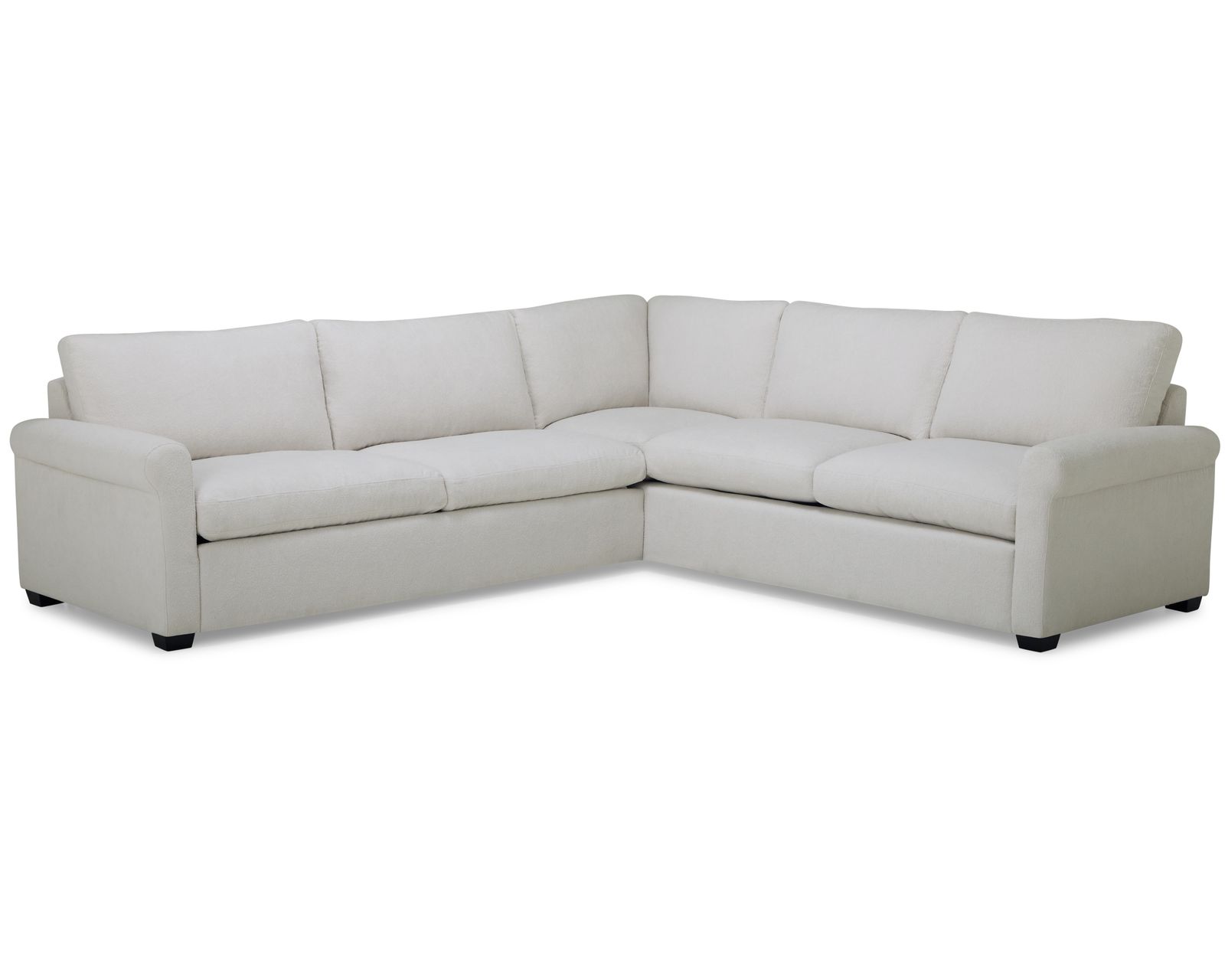 Madison 77656 Roll Arm Sectional (+60 fabrics) - Layout E: Two Piece Sectional 110" x 111"