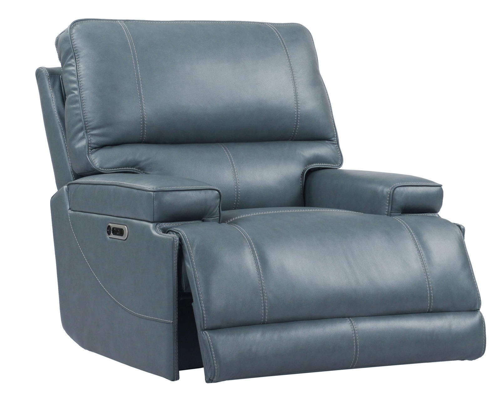 Whitman 89" FreeMotion Cordless Power Reclining Sofa (Battery Operated) Azure (In stock - Fast shipping) - 100% Genuine Top Grain Leather Everywhere Your Body Touches