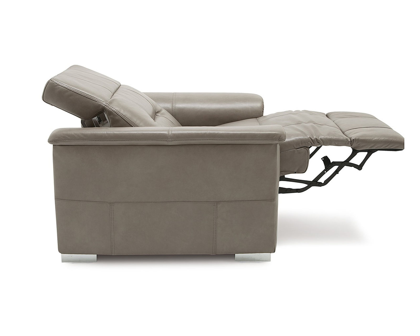 Keoni 44000 Wall Hugger Power Headrest Power Recliner (+100 leathers) - Sculptural, slim pad arms frame a low and geometric seat that is both inviting and elegant.