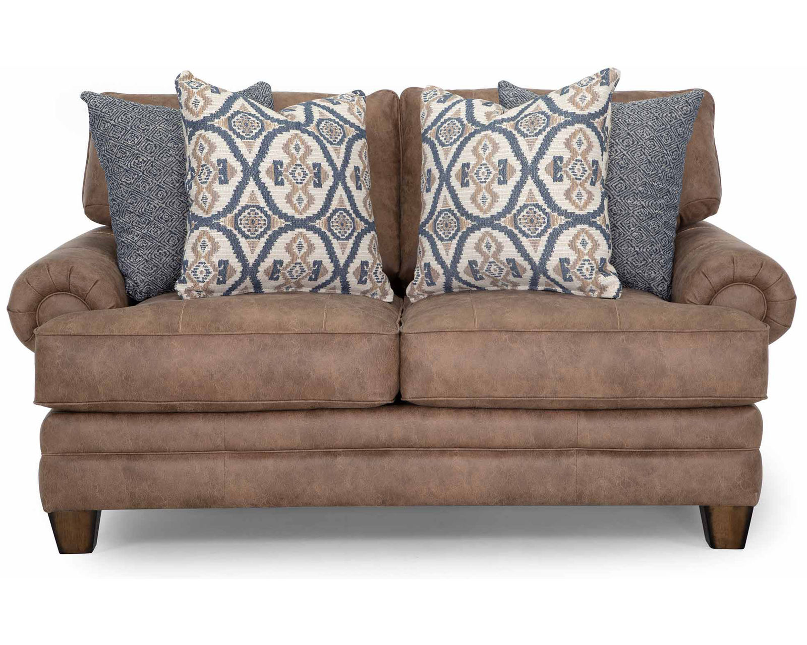 Sicily 101" Wide Sofa (The Look of Worn Leather. The Softness of Fabric) - Sicily 64" Loveseat