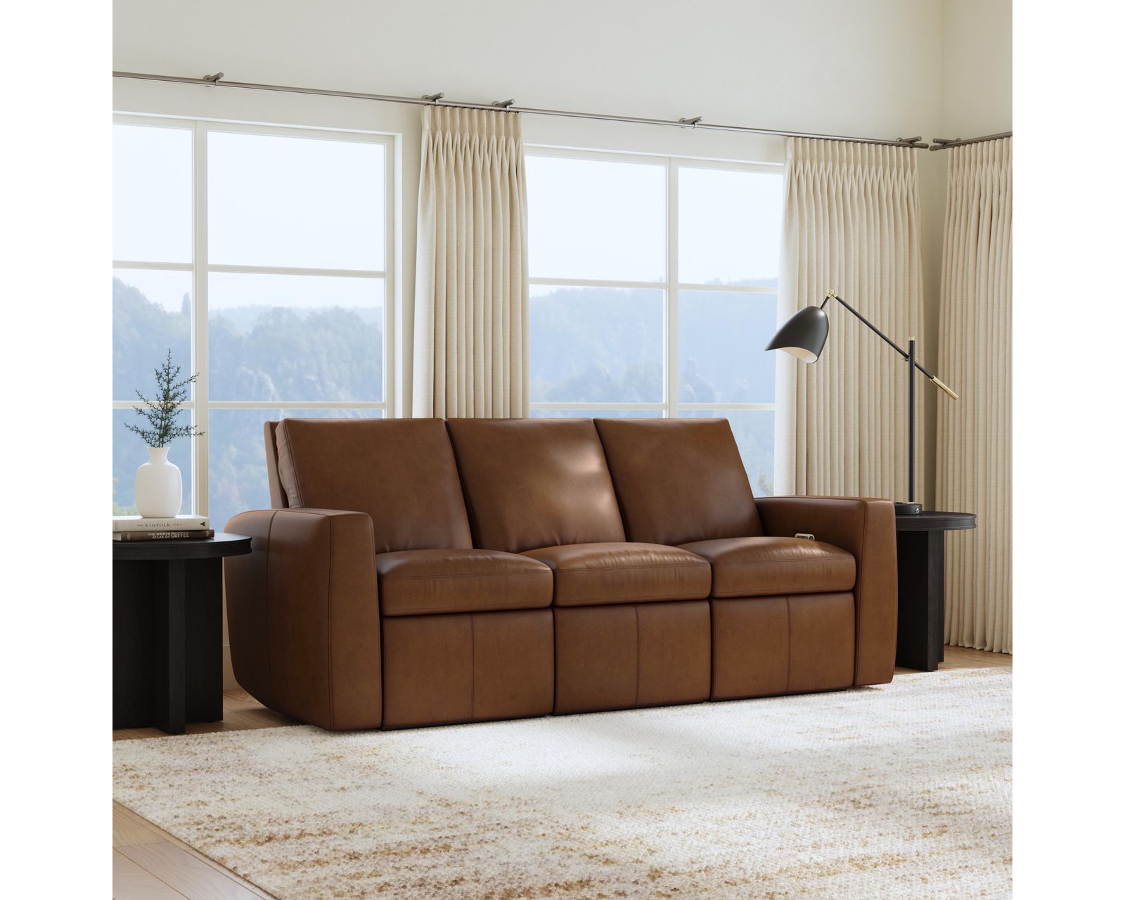 Aria 1865 Power Reclining Sofa, Zero-Gravity Wall Hugger, Top-Grain Leather - Sedona - Built to last with Flexsteel’s patented Blue Steel Spring™ seat system