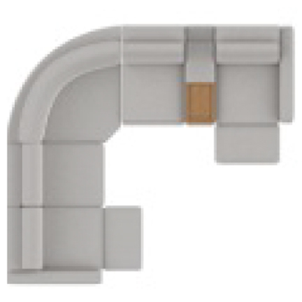 Layout C: Three Piece Reclining Sectional (2 recliner) 98" x 110"