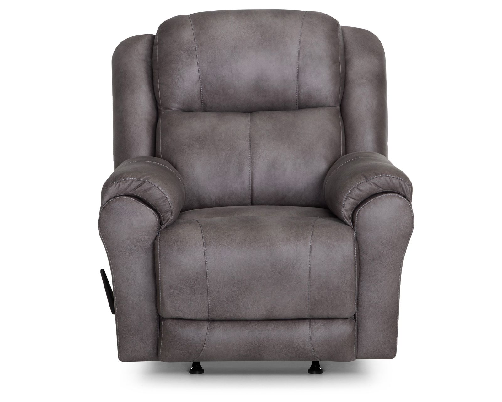 Croft 90" Reclining Sofa (Plush Comfort. Easy Reclining. Built for Everyday Living)  2 colors - Shown in Durable Leather Like Fabric Color Smoke