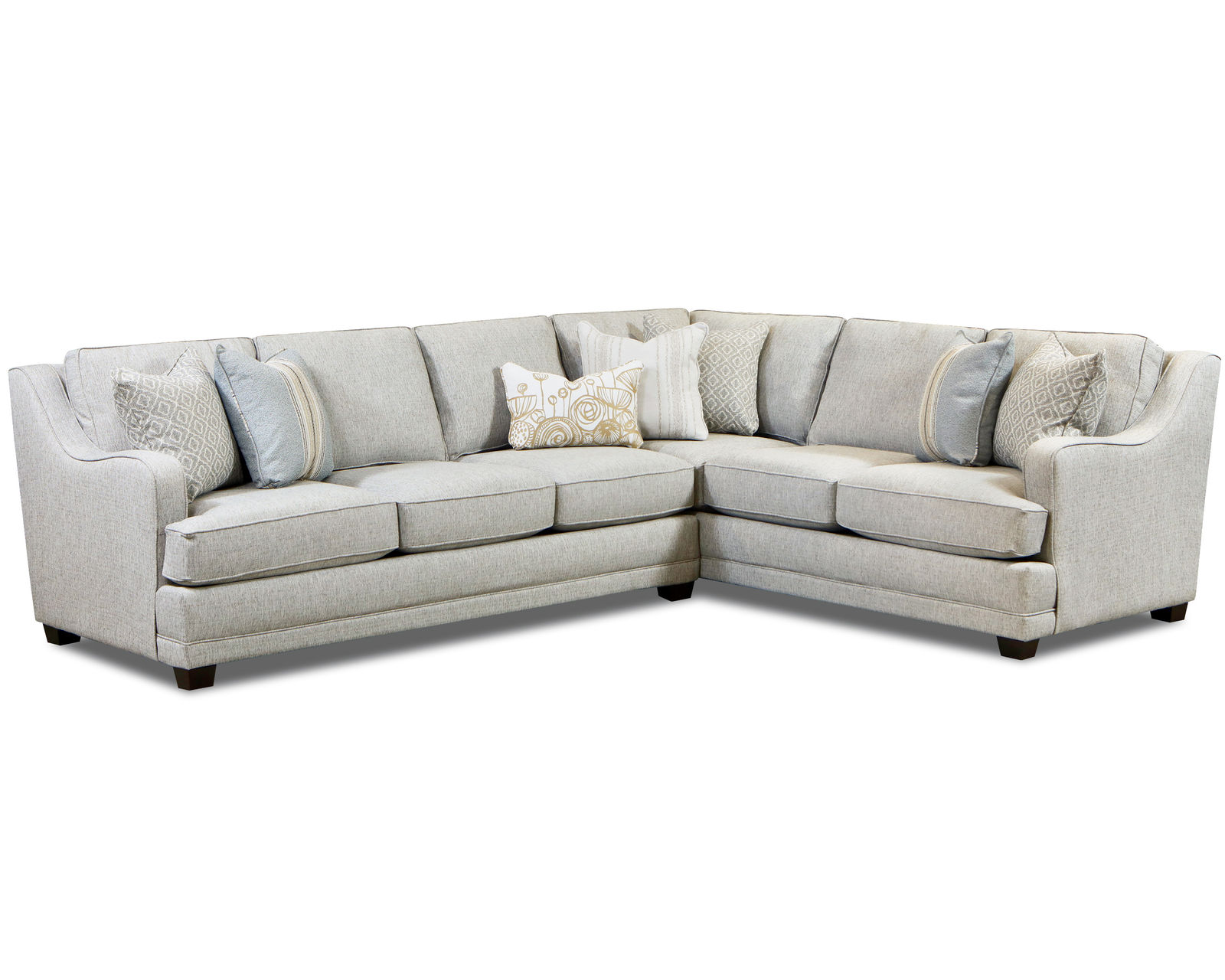 Limelight Mineral Two Piece Sectional 7000 (includes pillows) performance fabric - 124" x 96"