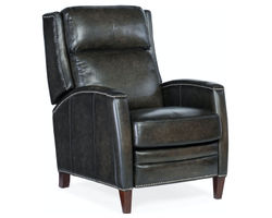 Declan Leather Recliner (Black) In stock