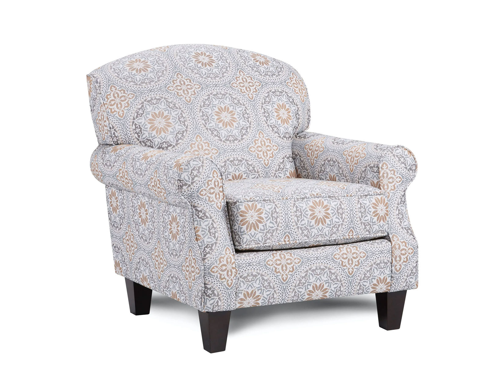 Bates Nickel 93" Sofa (Includes Pillows) - Evanwood Smokey Blue Accent Chair