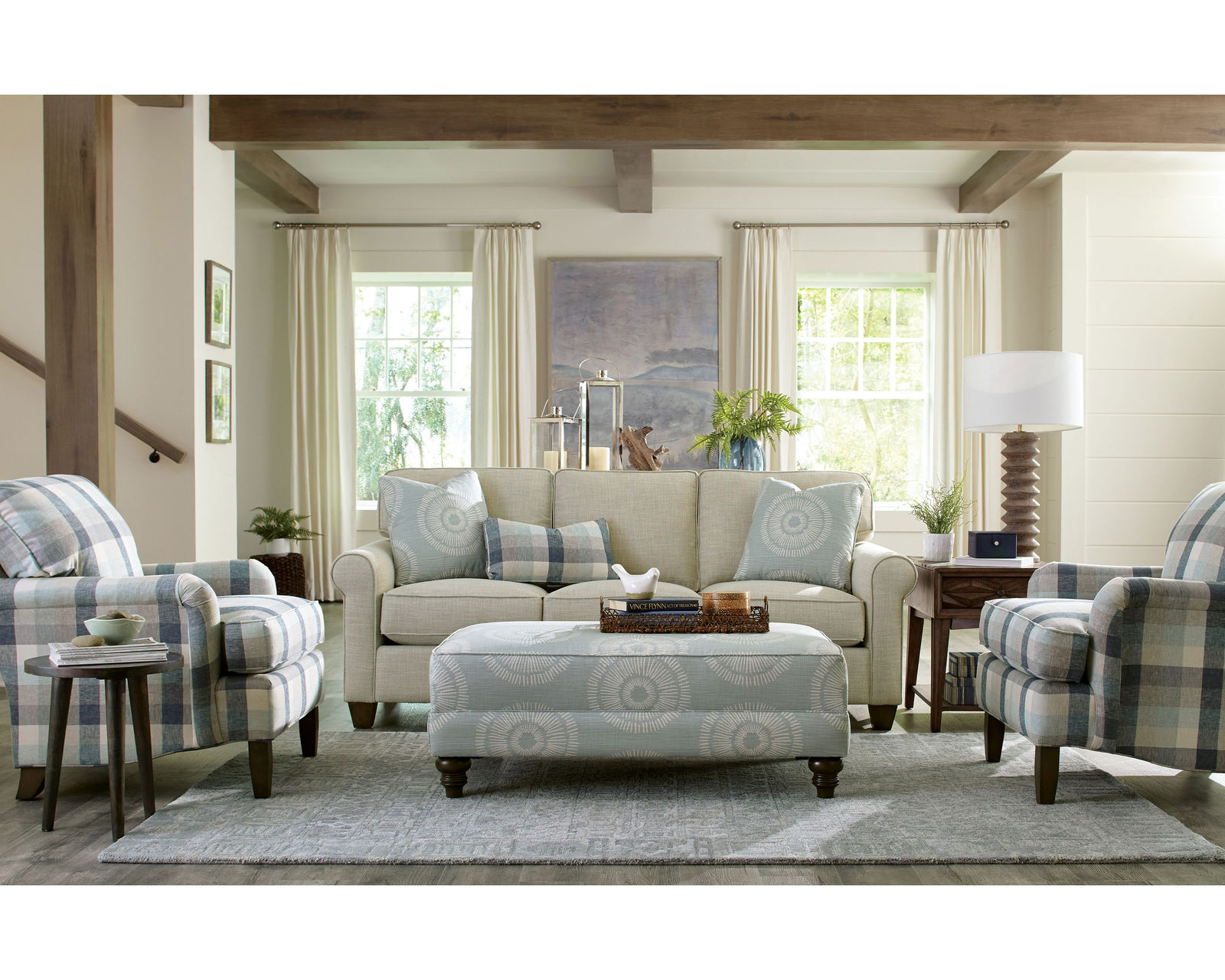 Grandville 80" or 86" Stationary Sofa (Performance fabrics) 7174 - Buy the sofa or enjoy the entire room
