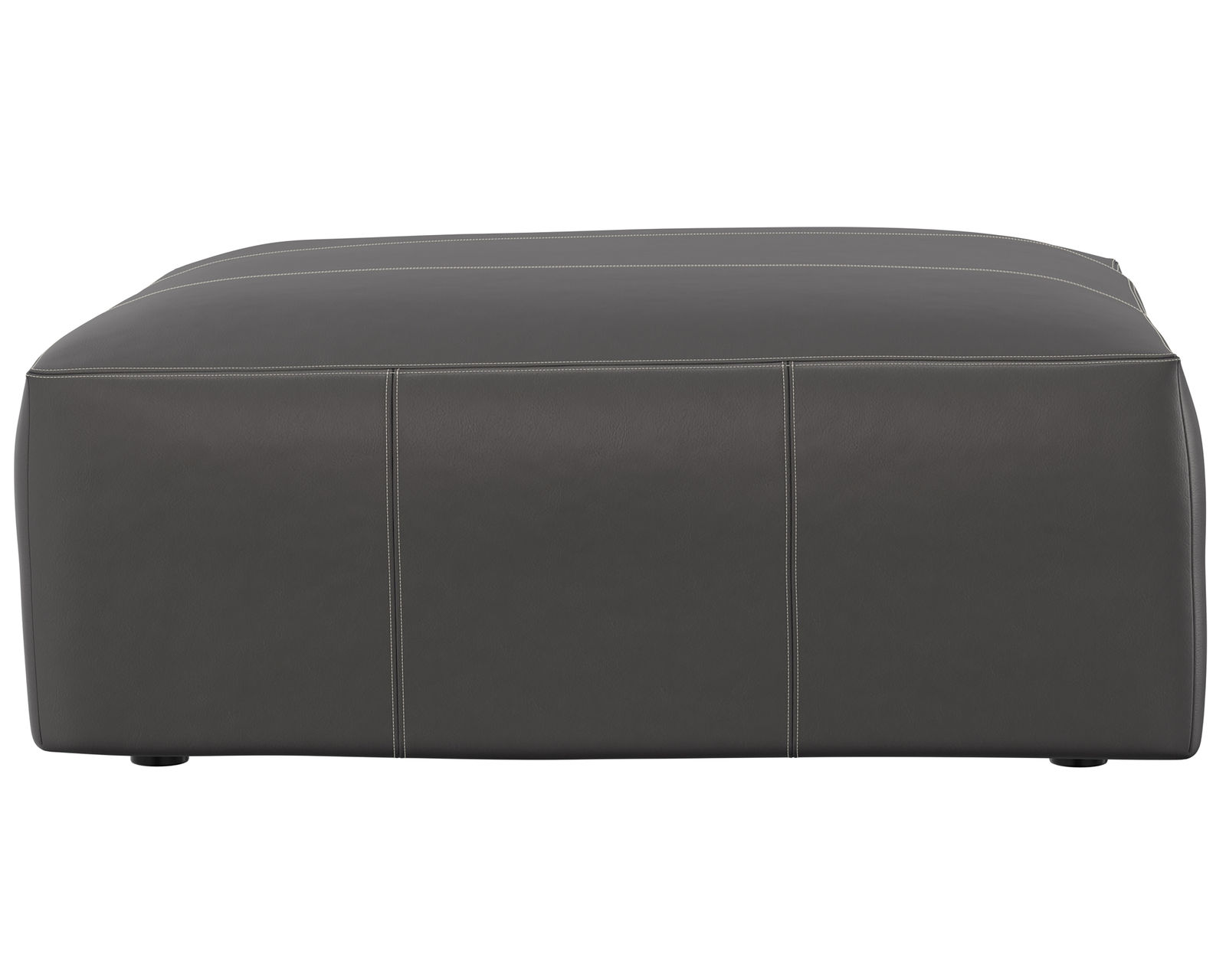 Minori Modular Leather Sectional (2 colors) includes pillows - Minori 46" Square Cocktail Ottoman