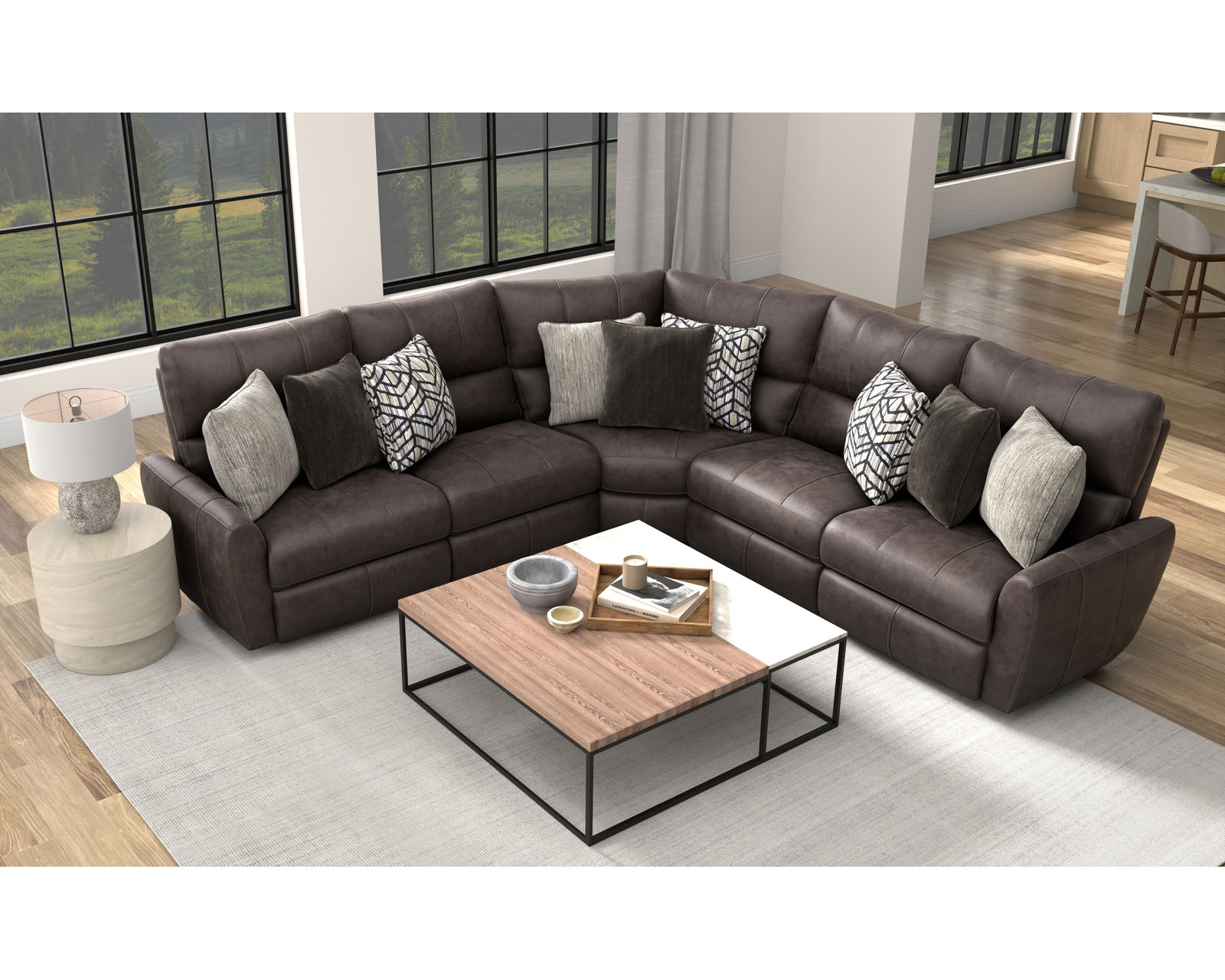 Royster Deep Seat Three Piece Power Reclining Sectional - 400 lb. per recliner  - Premium quality starts on the inside