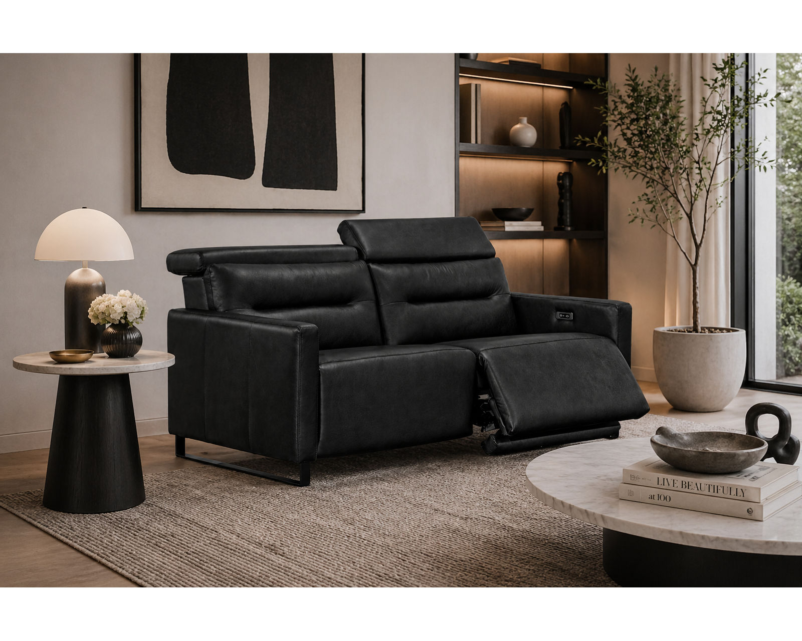 Cleo Dual Power Reclining Sofa — Available in Standard & Wide Cushions, 140+ Leather Options, and 74", 79", or 105" Widths - Built Stronger. Feels Better. Lasts Longer.