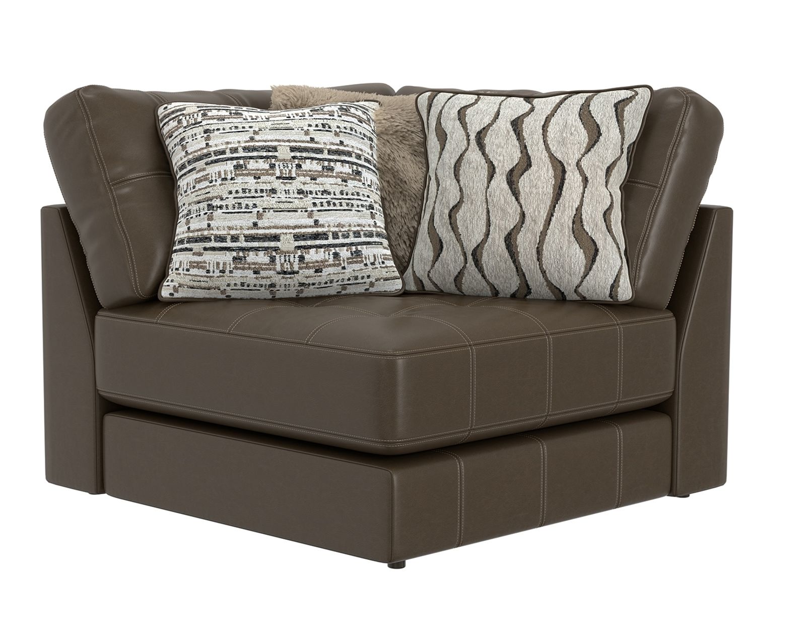 Siena Modular Top Grain Leather Sectional (includes pillows) - Siena Corner Wedge