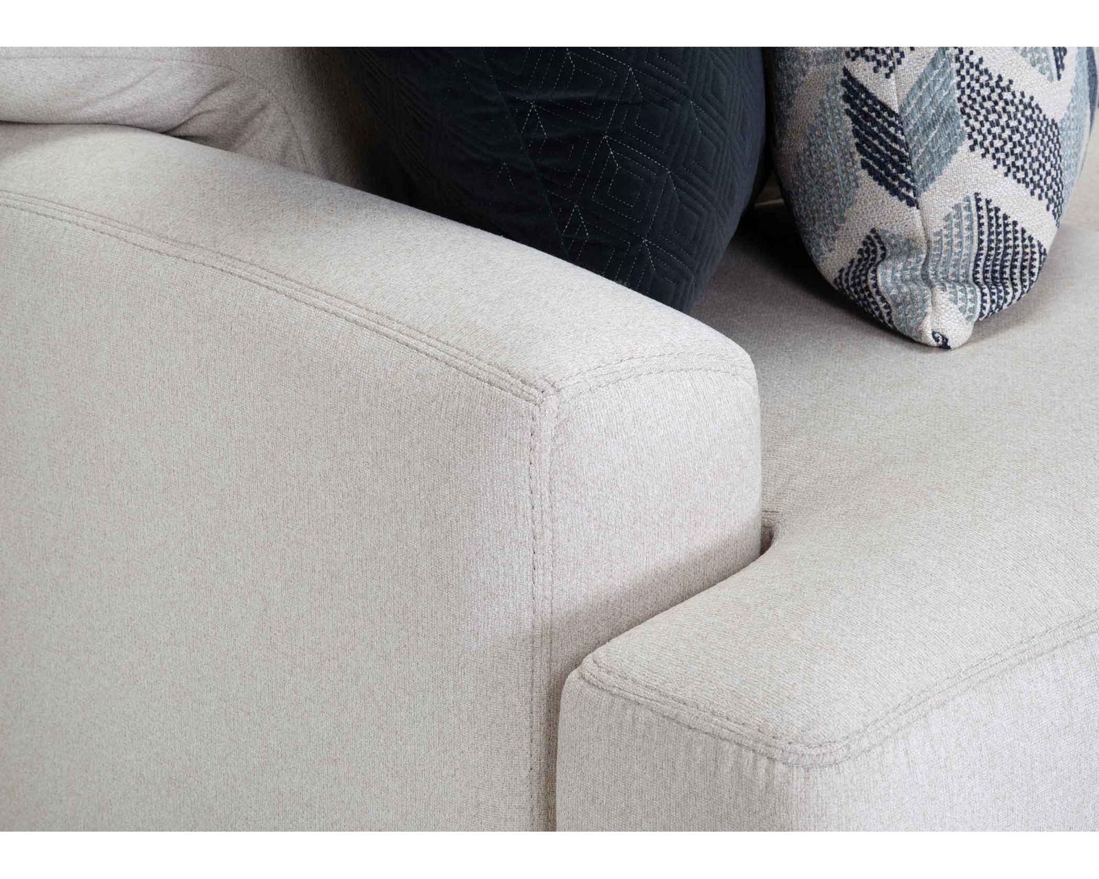 Laken 99" Reversible Chaise Sofa (One Sofa. Two Chaise Positions) - T-Seat and Back Cushions are Reversible