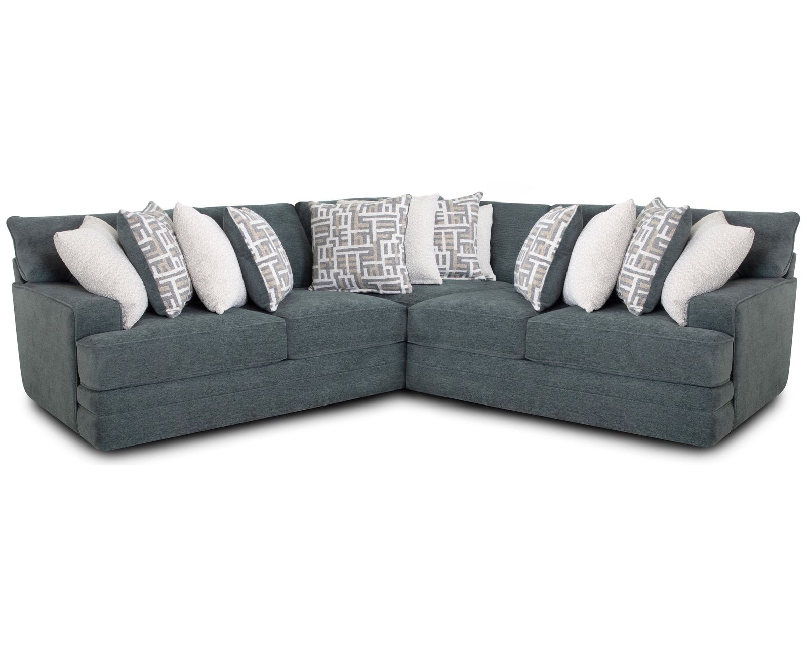Briggs 934 Modular Sectional (Relaxed Contemporary Style. Plush Comfort) - Layout C: Three Piece Sectional 110" x 110"