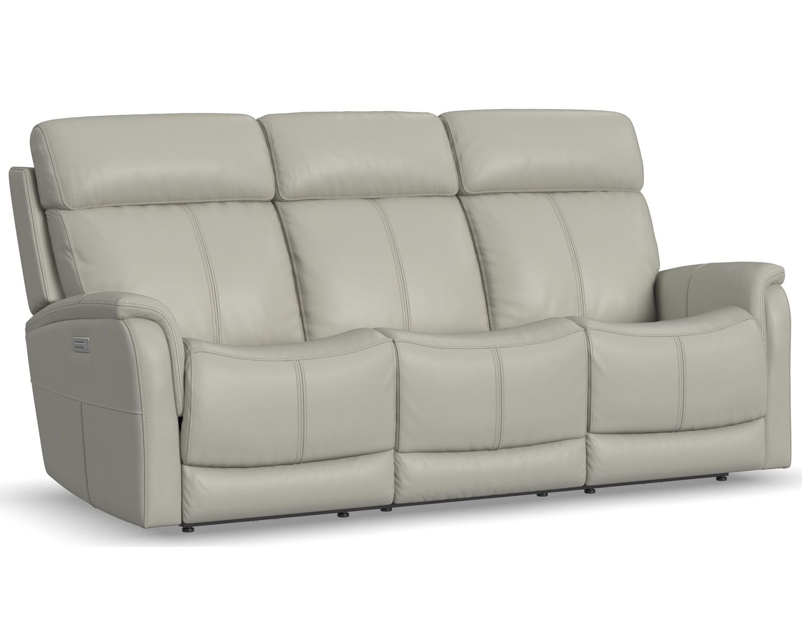 View 1524 Triple Reclining Sofa (050-01) +3 colors - In stock - Shown in leather color 050-01