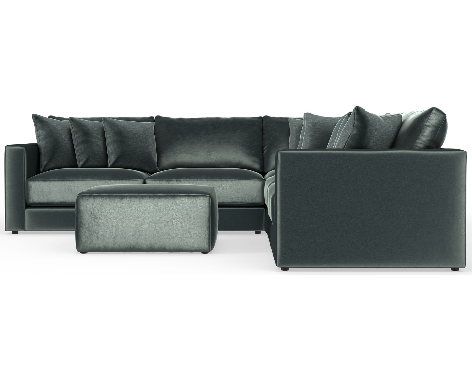 Remington 2245 Stationary Sectional (Includes Pillows) extra wide - Layout F: Five Piece Sectional 131" x 131"(ottoman available) Pine