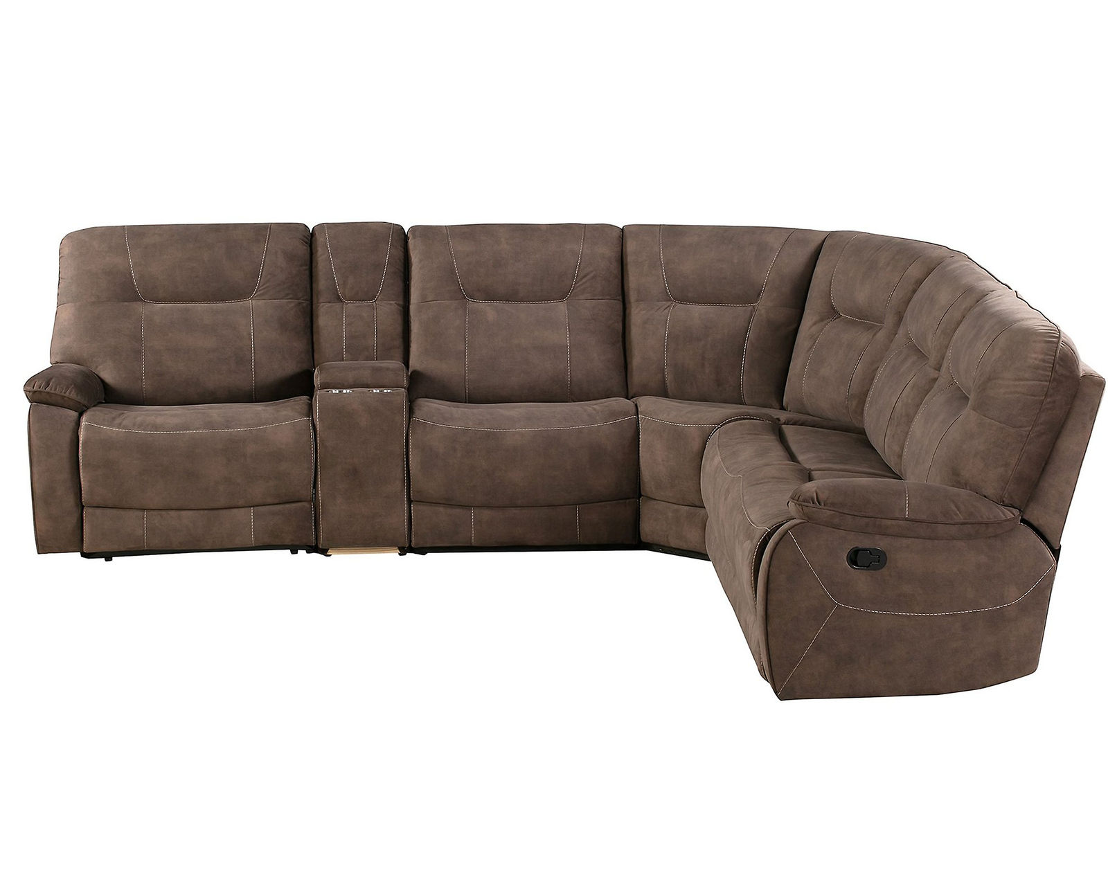 Cooper Brown Reclining Sectional (In stock - Fast shipping) - Sectional Layout B:  Cooper Brown Reclining Sectional